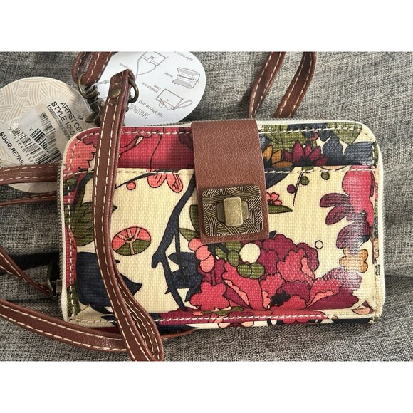 Sakroots Artists Circle Crossbody Purse Floral Wallet Shoulder Wristlet 105600 - Picture 3 of 9